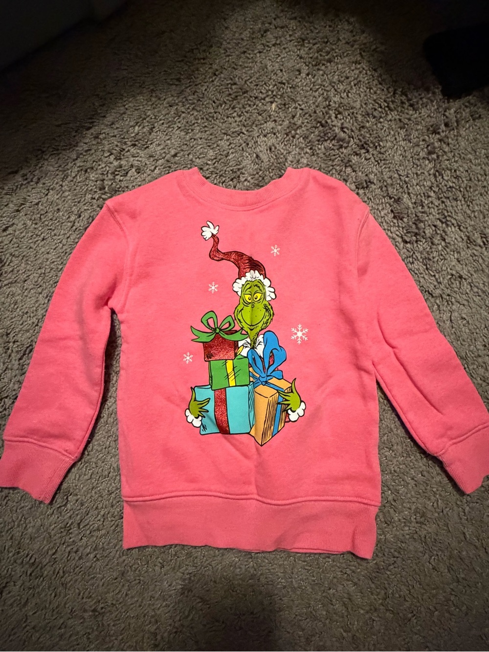 Carter's Pink Grinch Holiday Sweatshirt